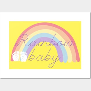 Rainbow Baby Footprints Posters and Art